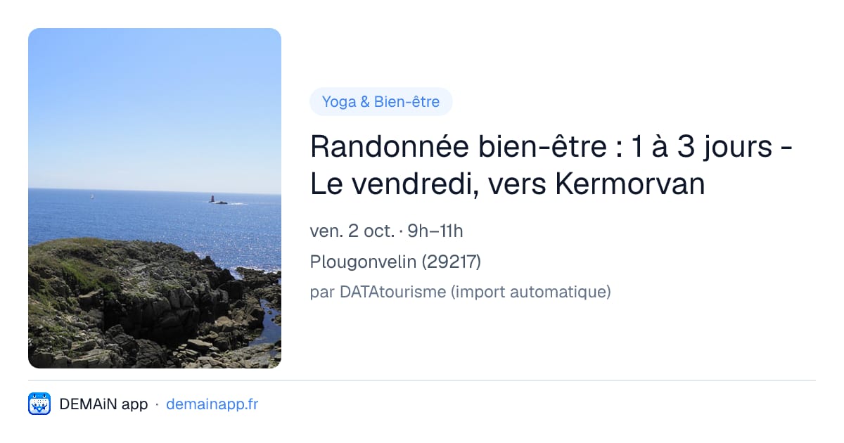 Randonnée bien-être : 1 à 3 jours - Le vendredi, vers Kermorvan — Plougonvelin