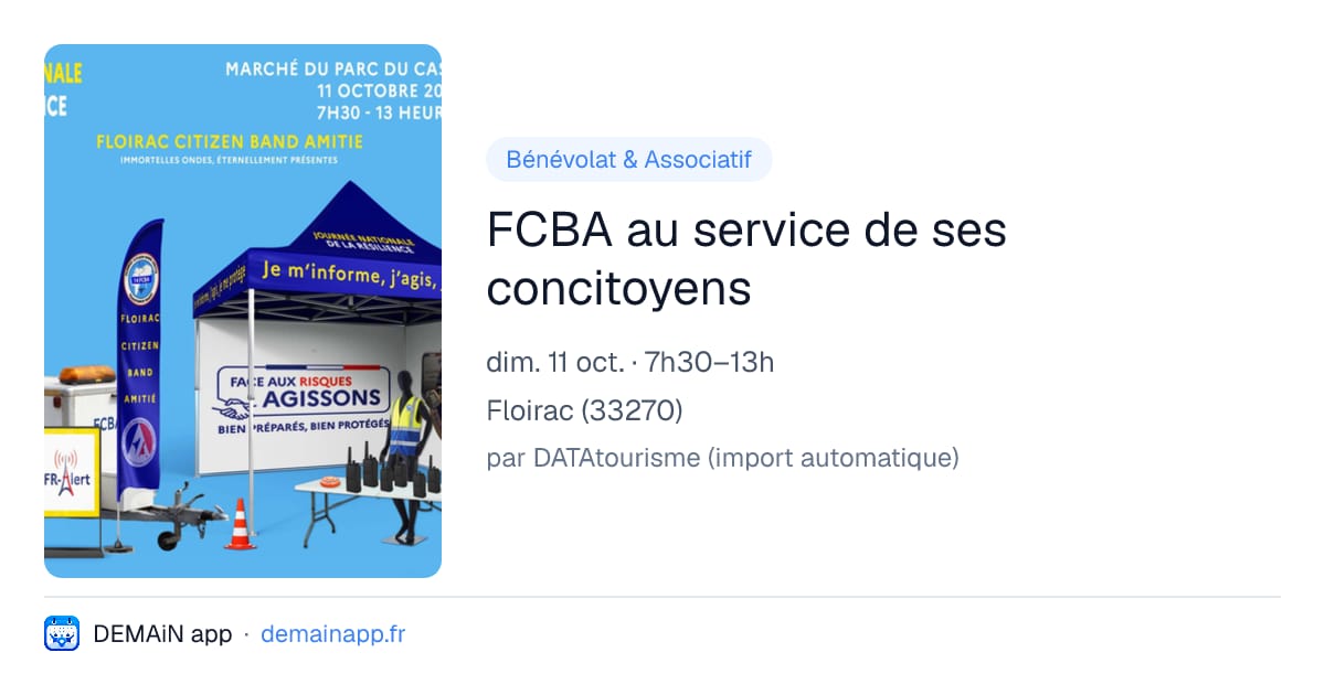 FCBA au service de ses concitoyens — Floirac
