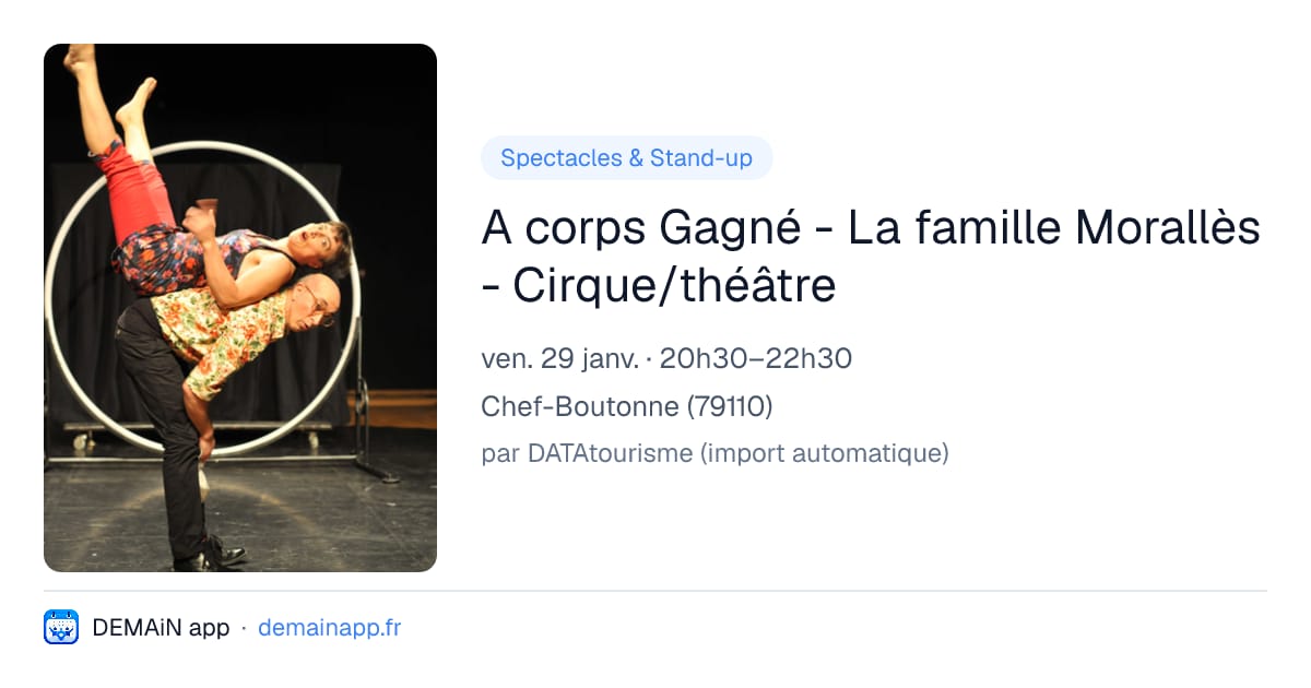 A corps Gagné - La famille Morallès - Cirque/théâtre — Chef-Boutonne