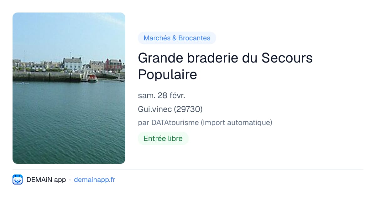 Grande braderie du Secours Populaire — Guilvinec