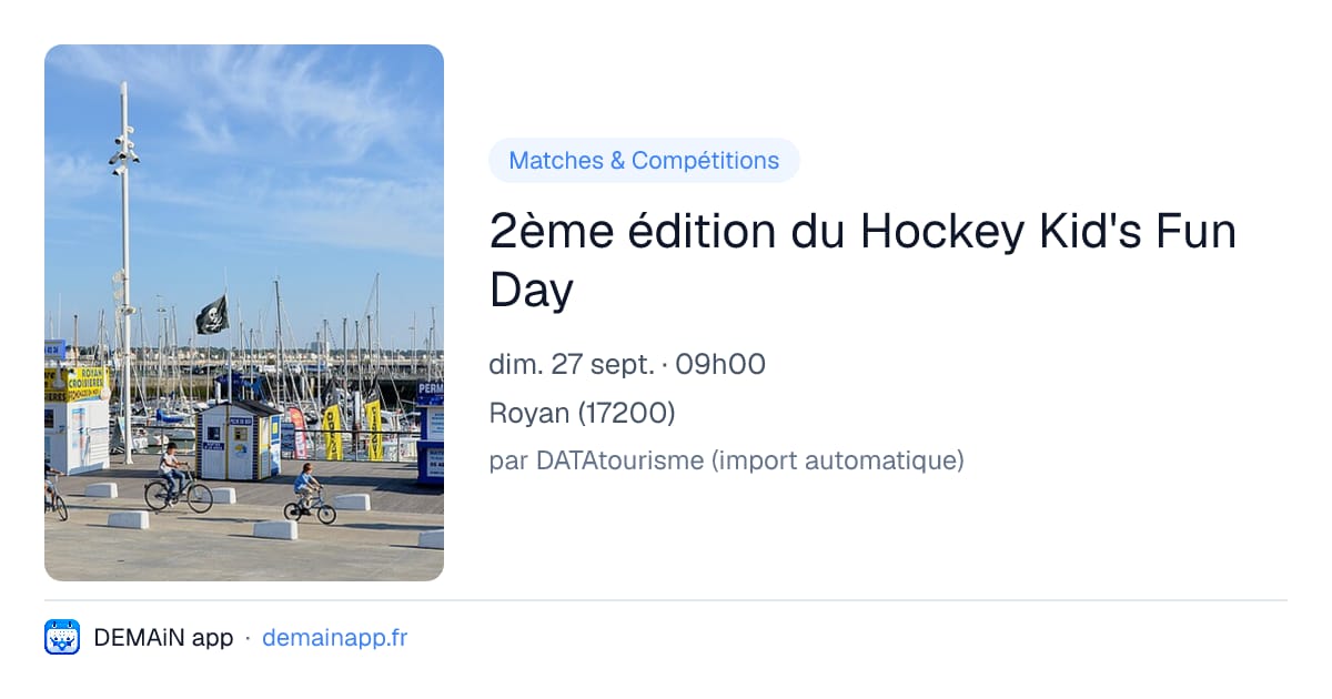 2ème édition du Hockey Kid's Fun Day — Royan