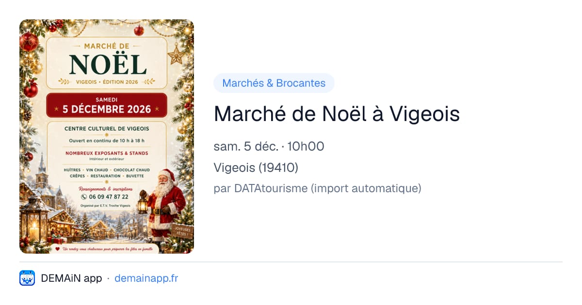 Marché de Noël à Vigeois — Vigeois