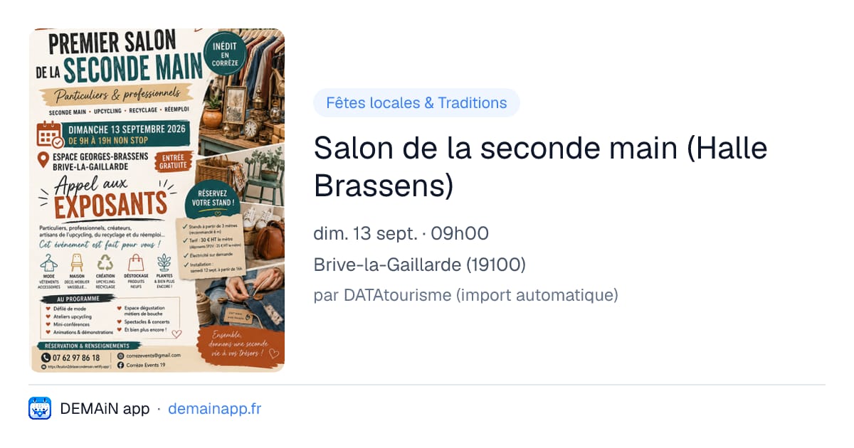 Salon de la seconde main (Halle Brassens) — Brive-la-Gaillarde