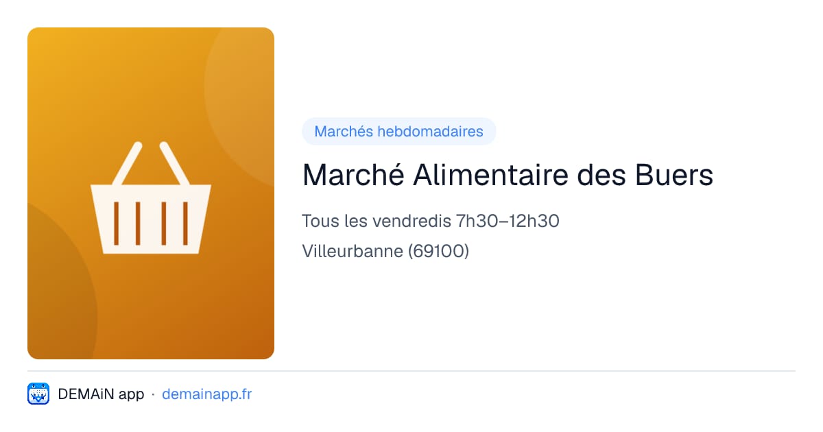 Marché Alimentaire des Buers — Villeurbanne