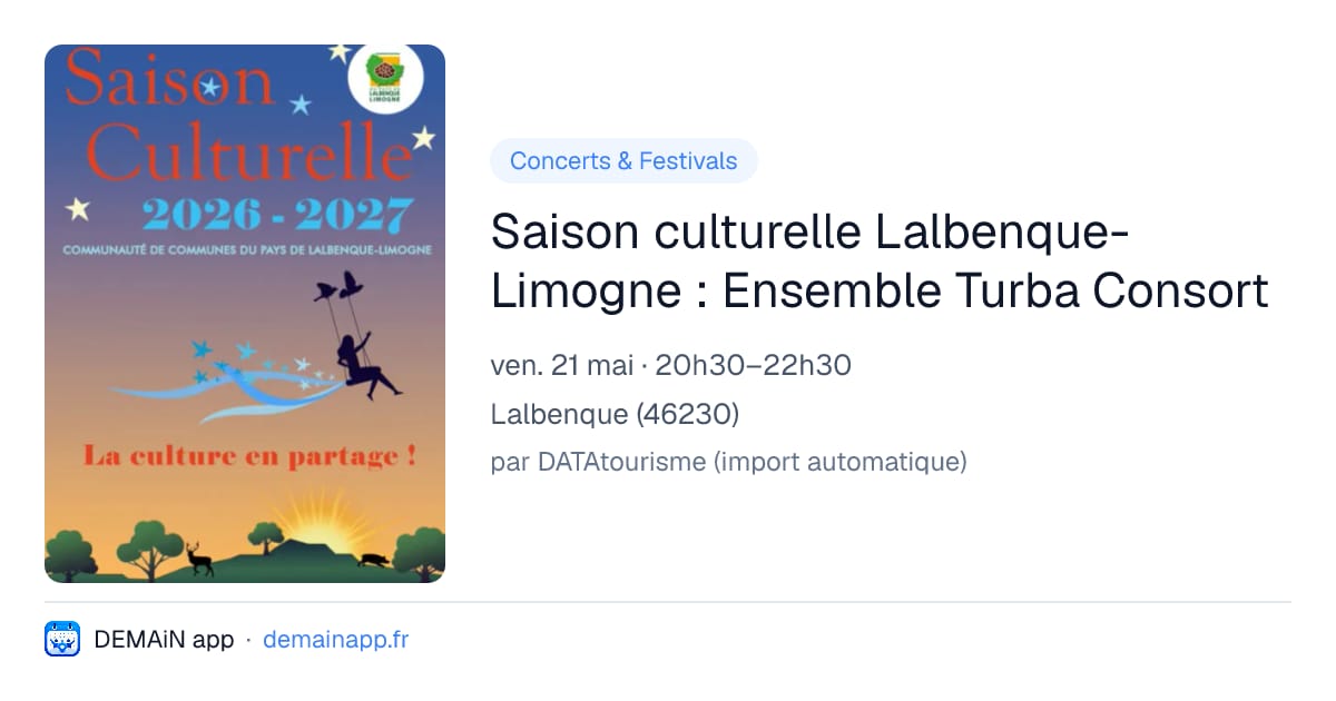 Saison culturelle Lalbenque-Limogne : Ensemble Turba Consort — Lalbenque