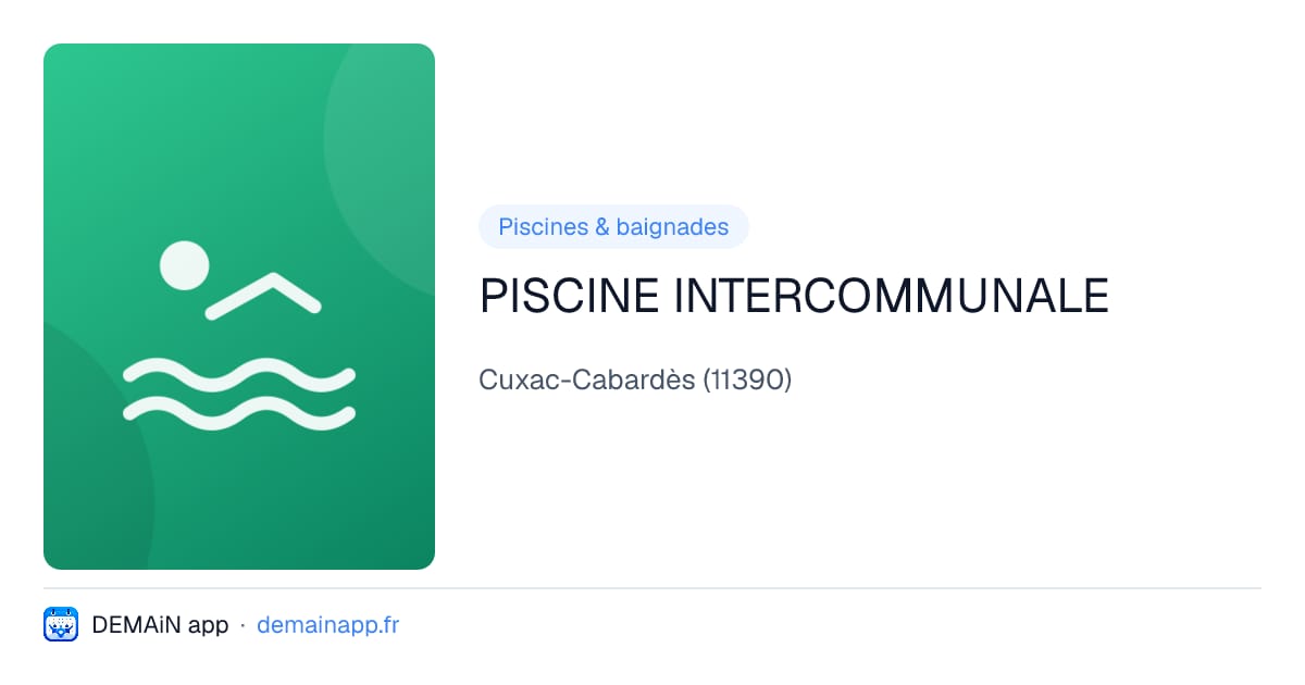 PISCINE INTERCOMMUNALE — Cuxac-Cabardès