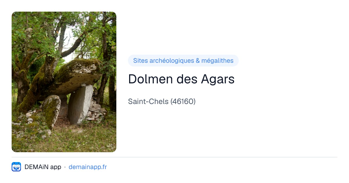 Dolmen des Agars — Saint-Chels