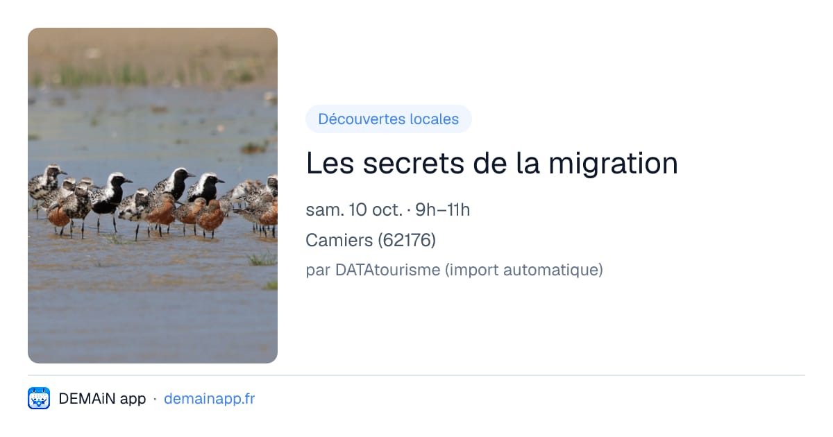 Les secrets de la migration — Camiers
