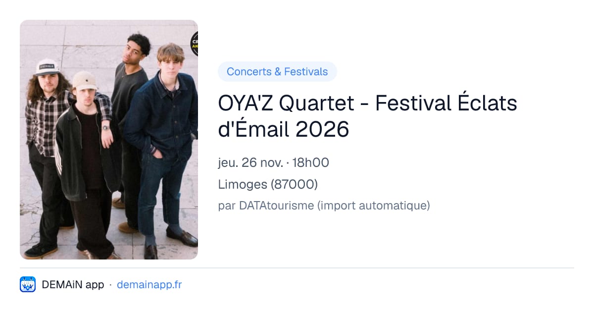 OYA'Z Quartet - Festival Éclats d'Émail 2026 — Limoges