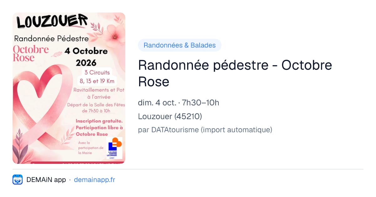 Randonnée pédestre - Octobre Rose — Louzouer