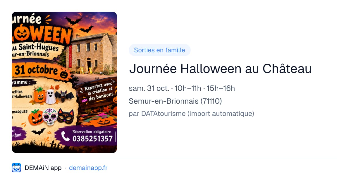 Journée Halloween au Château — Semur-en-Brionnais