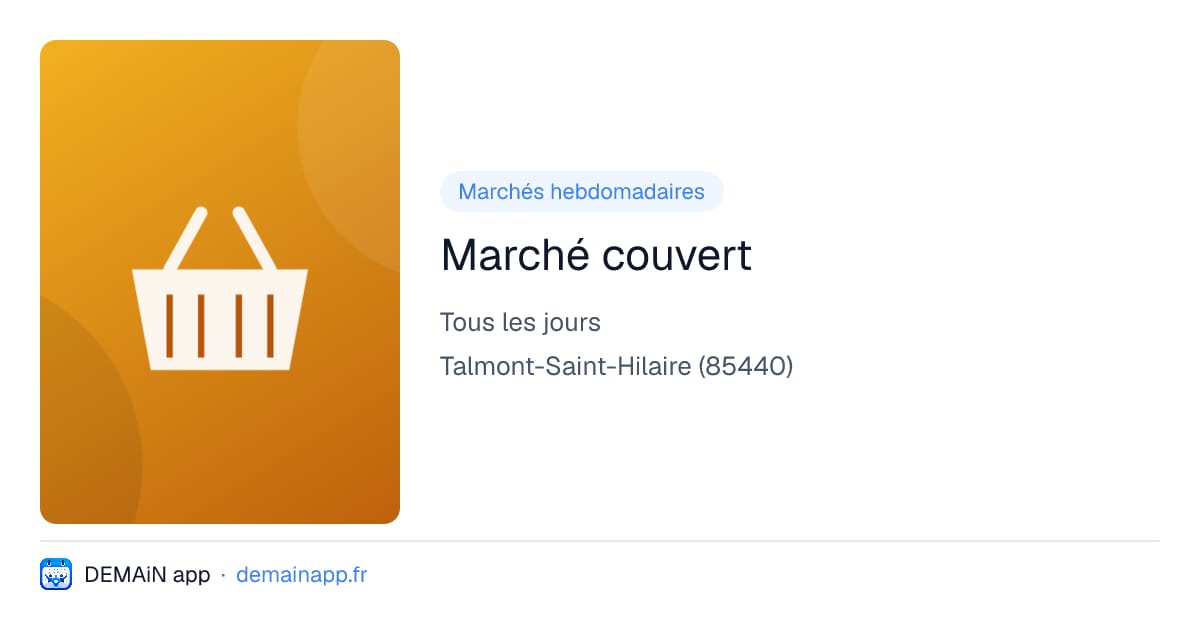 Marché couvert — Talmont-Saint-Hilaire