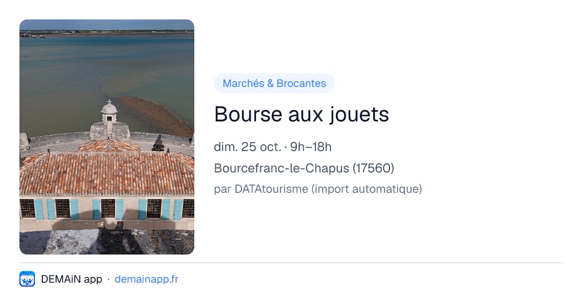 Bourse aux jouets — Bourcefranc-le-Chapus