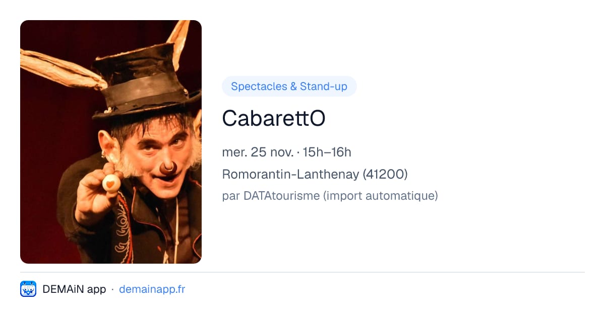 CabarettO — Romorantin-Lanthenay