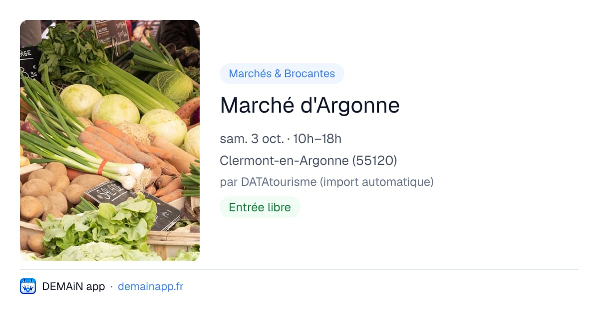 Marché d'Argonne — Clermont-en-Argonne