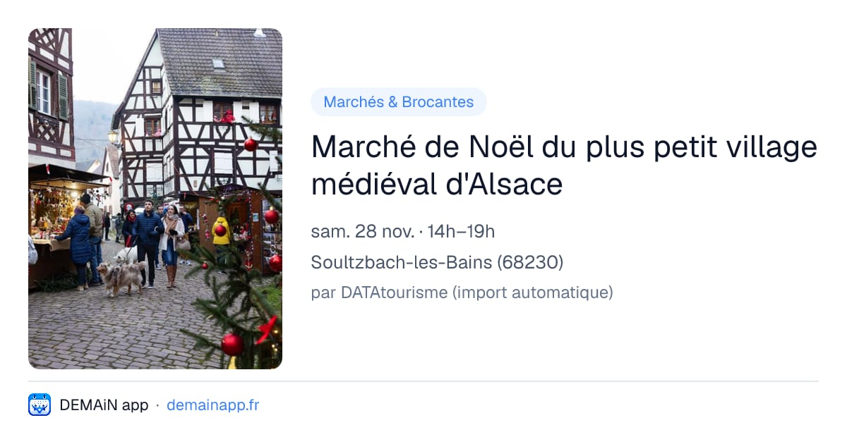 Marché de Noël du plus petit village médiéval d'Alsace — Soultzbach-les-Bains