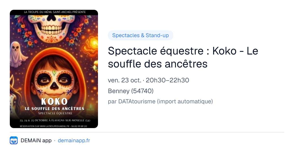 Spectacle équestre : Koko - Le souffle des ancêtres — Benney