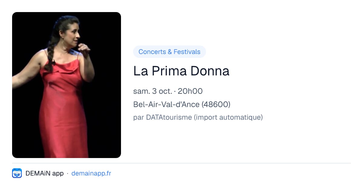 La Prima Donna — Bel-Air-Val-d'Ance
