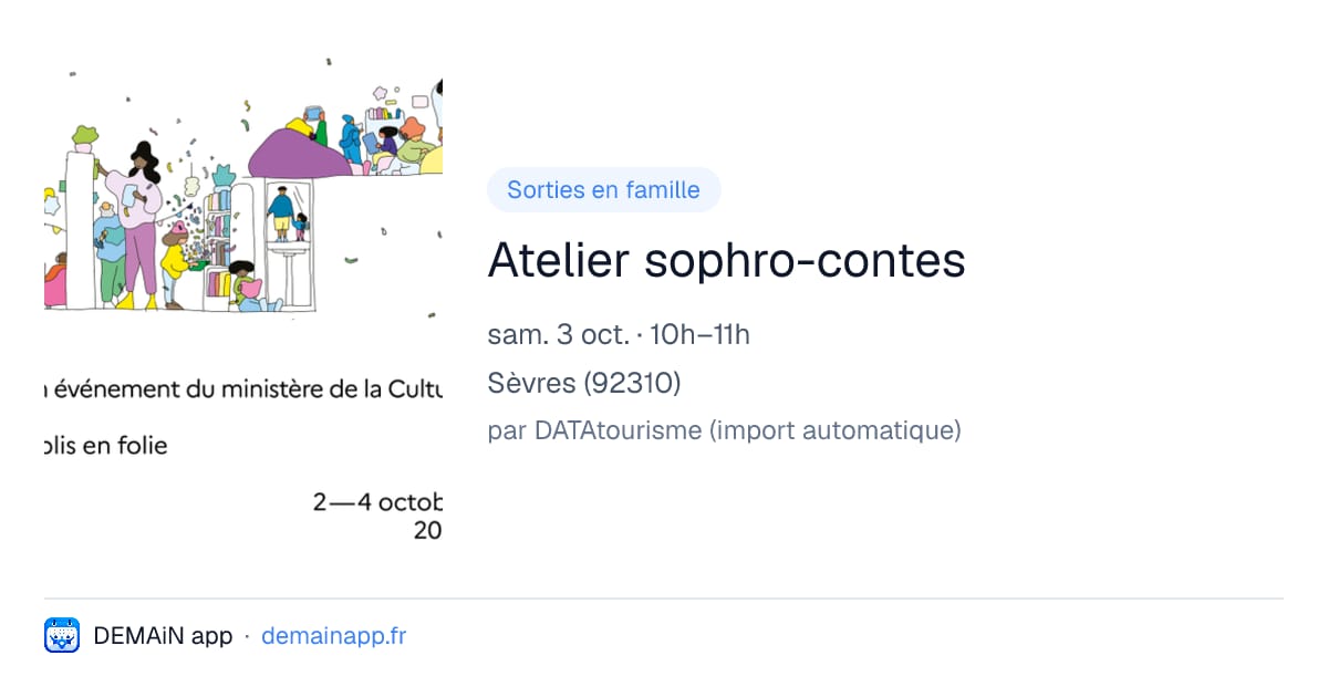 Atelier sophro-contes — Sèvres