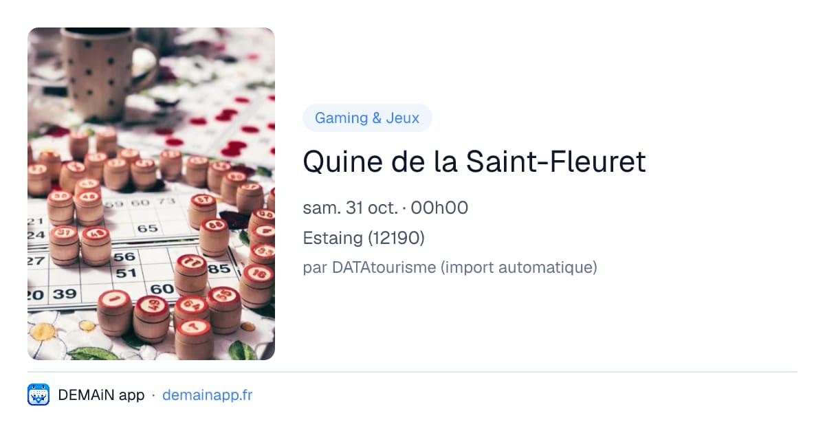 Quine de la Saint-Fleuret — Estaing