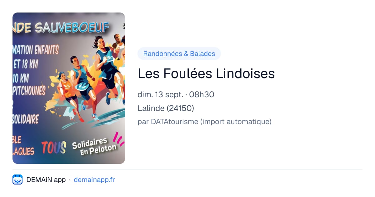 Les Foulées Lindoises — Lalinde