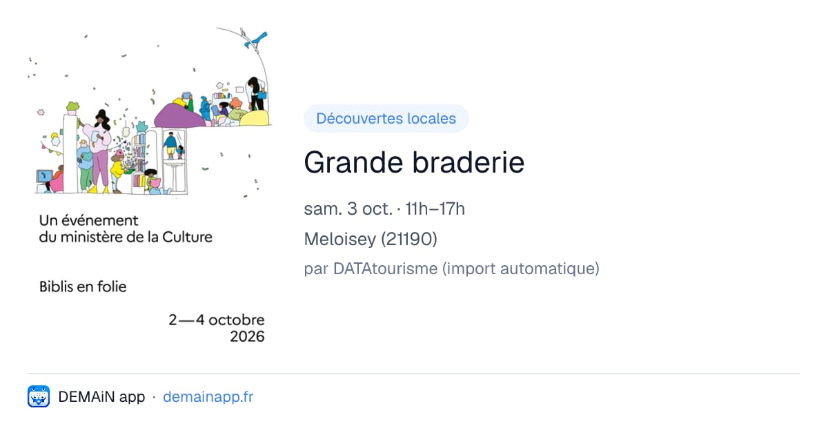 Grande braderie — Meloisey