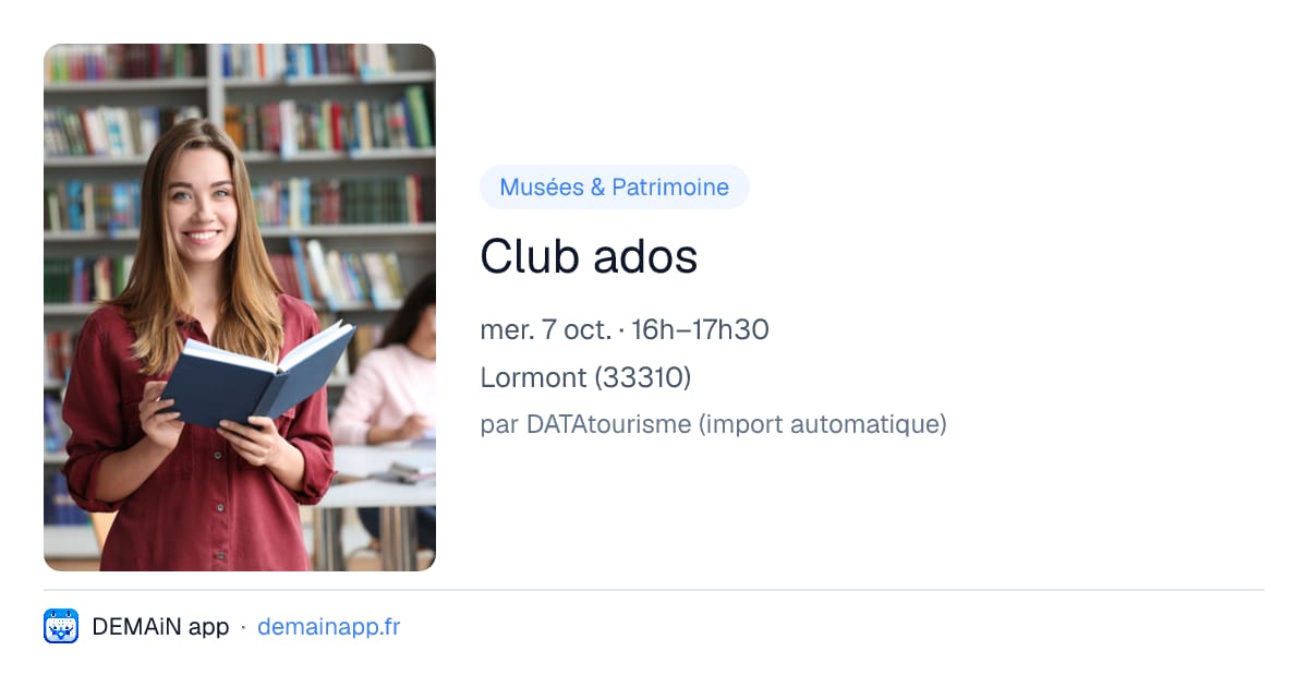 Club ados — Lormont