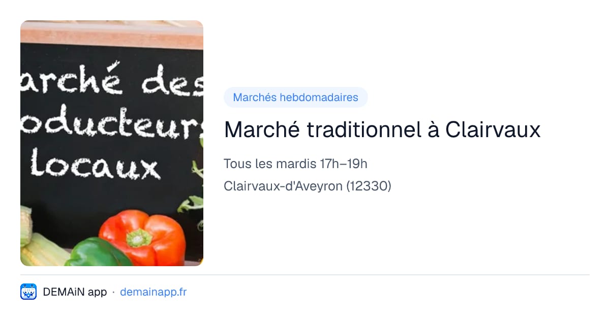 Marché traditionnel à Clairvaux — Clairvaux-d'Aveyron