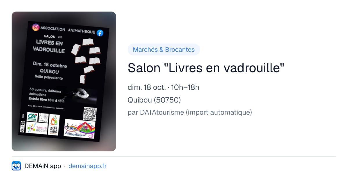 Salon "Livres en vadrouille" — Quibou