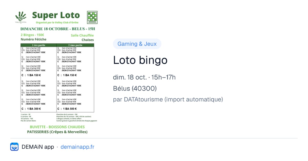 Loto bingo — Bélus
