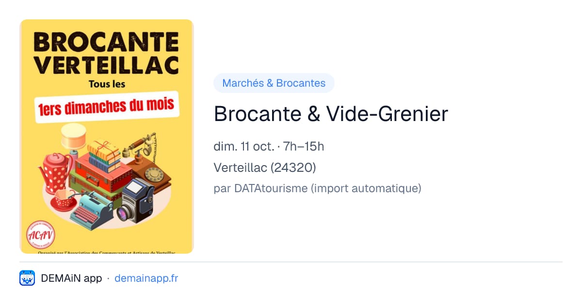 Brocante & Vide-Grenier — Verteillac