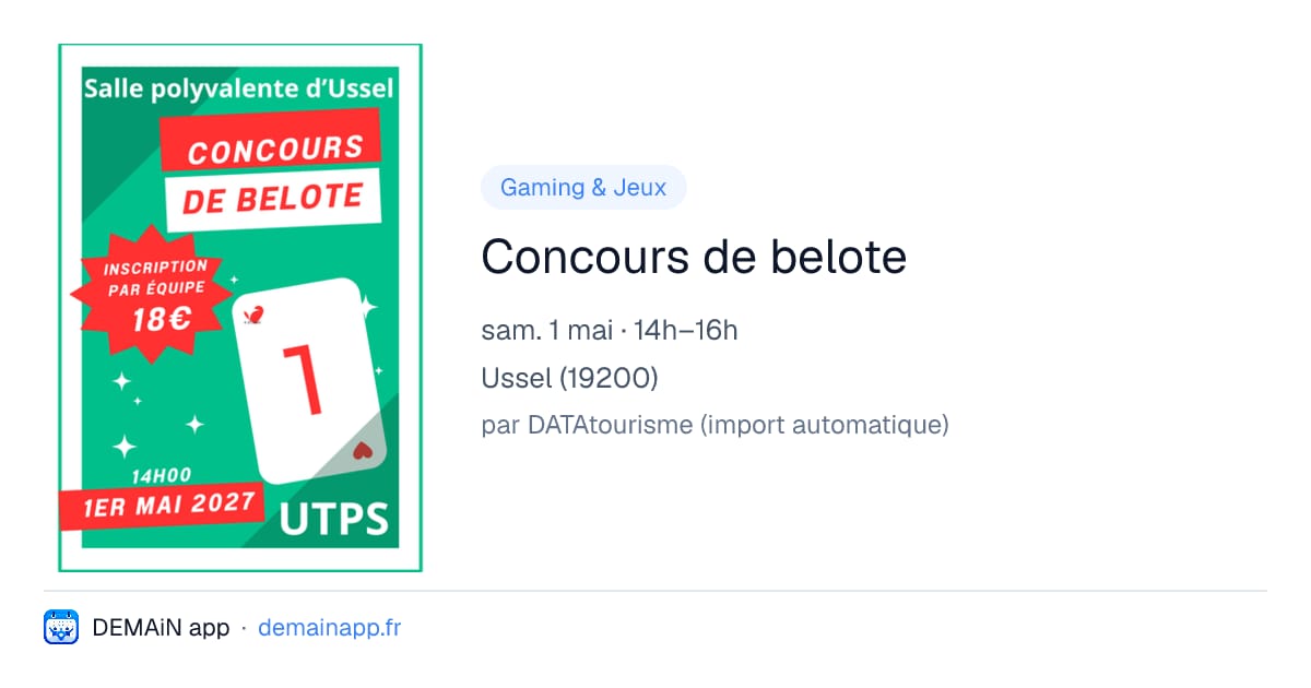 Concours de belote — Ussel