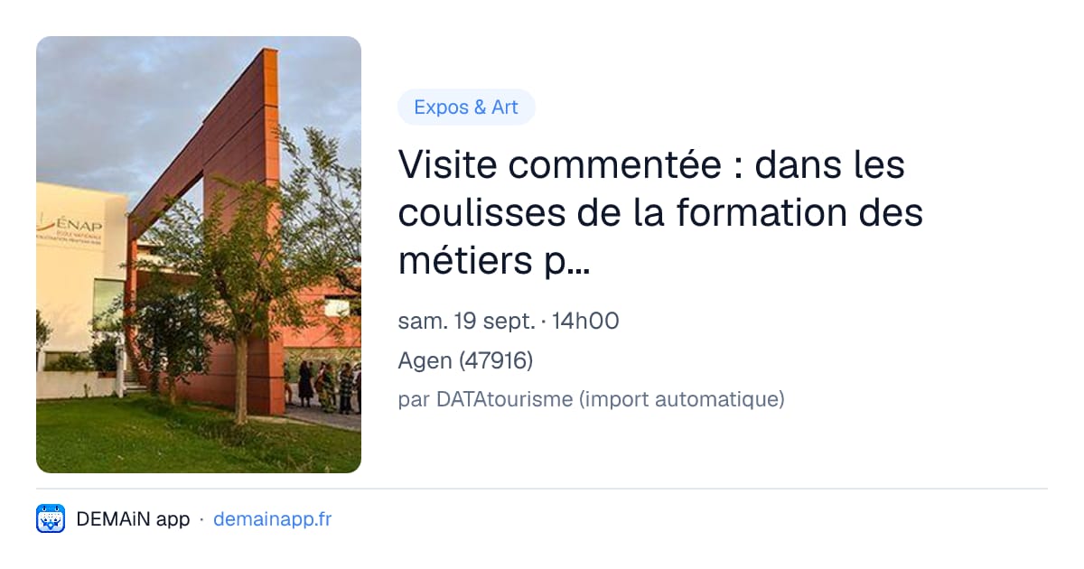 Visite commentée : dans les coulisses de la formation des métiers pénitentiaires — Agen