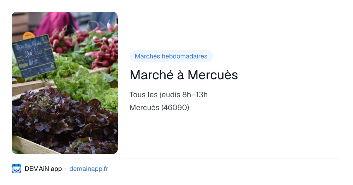 Marché à Mercuès — Mercuès