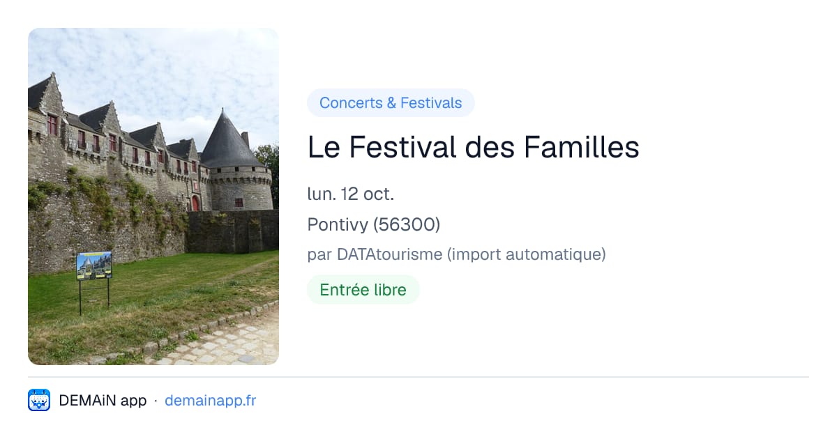 Le Festival des Familles — Pontivy