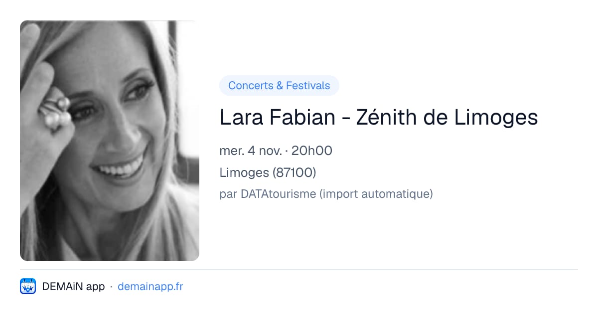 Lara Fabian - Zénith de Limoges — Limoges
