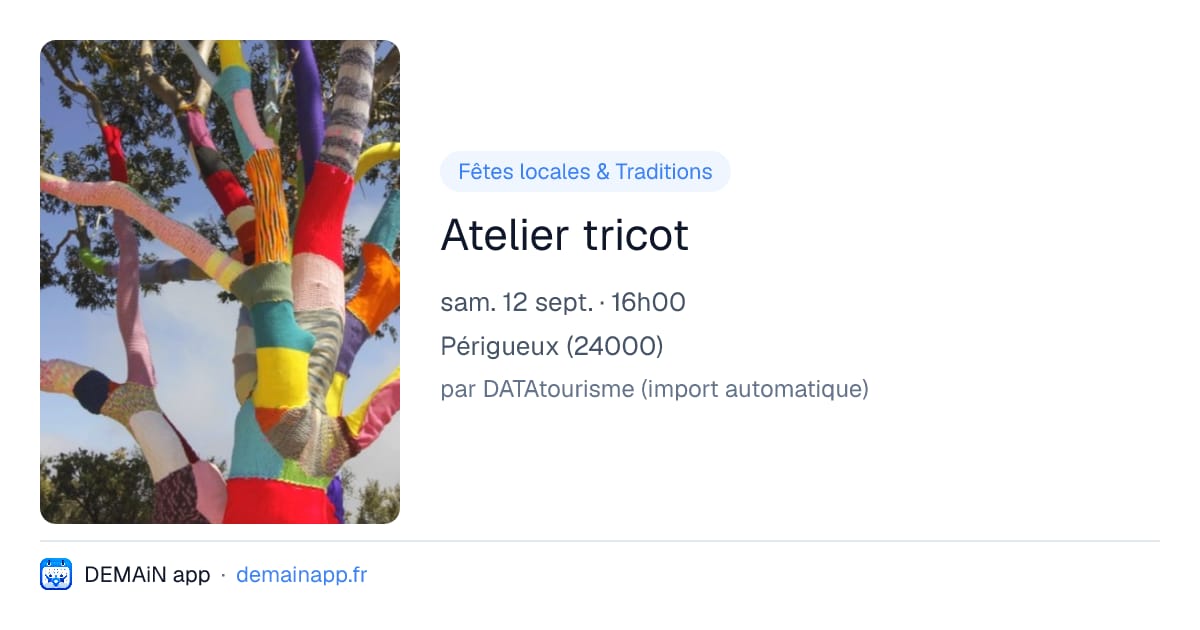 Atelier tricot — Périgueux