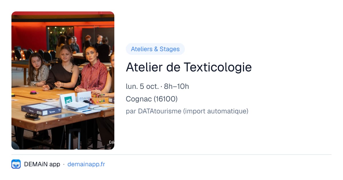 Atelier de Texticologie — Cognac