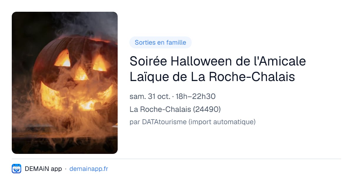Soirée Halloween de l'Amicale Laïque de La Roche-Chalais — La Roche-Chalais