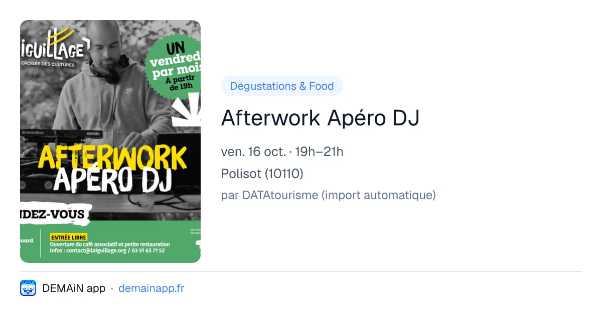 Afterwork Apéro DJ — Polisot