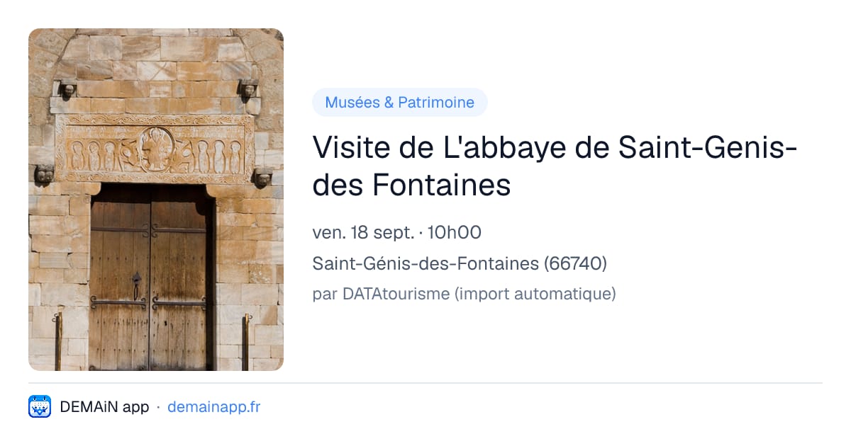 Visite de L'abbaye de Saint-Genis-des Fontaines — Saint-Génis-des-Fontaines