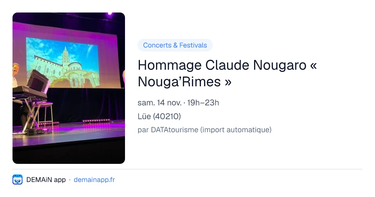 Hommage Claude Nougaro « Nouga’Rimes » — Lüe