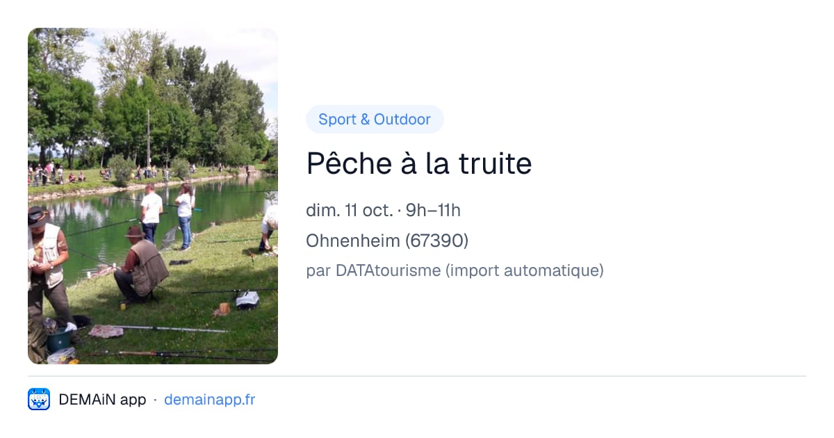 Pêche à la truite — Ohnenheim