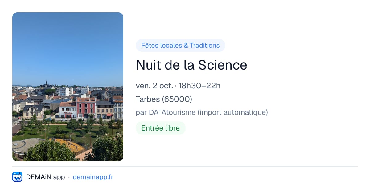 Nuit de la Science — Tarbes