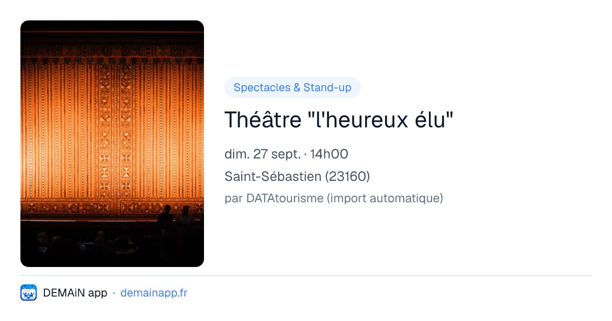 Théâtre "l'heureux élu" — Saint-Sébastien