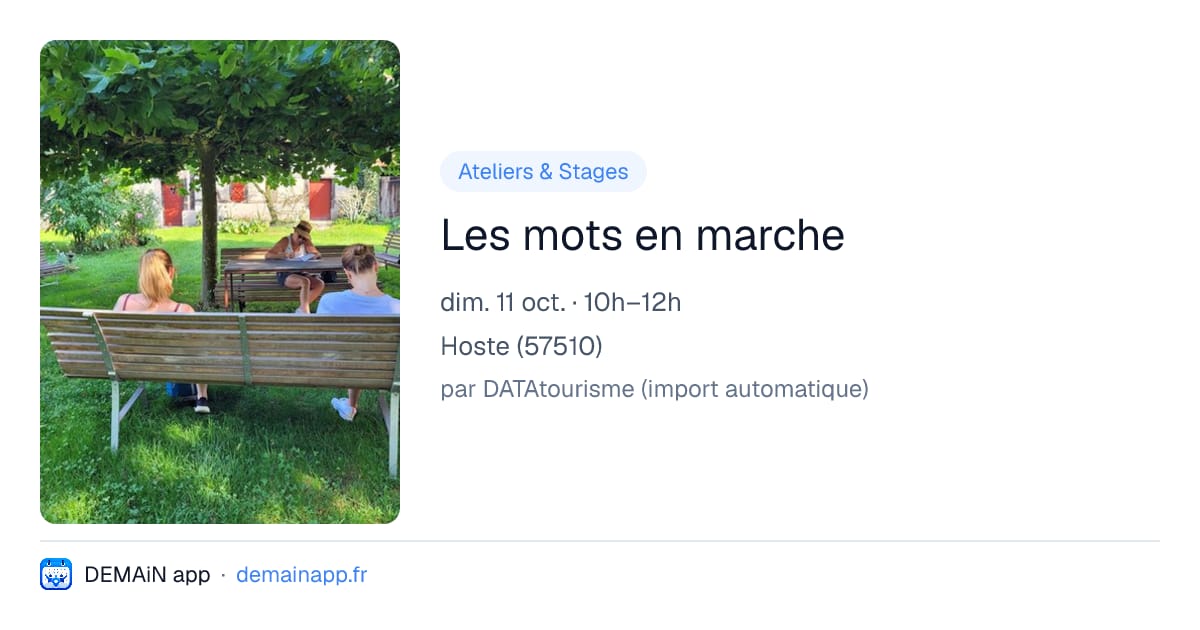 Les mots en marche — Hoste