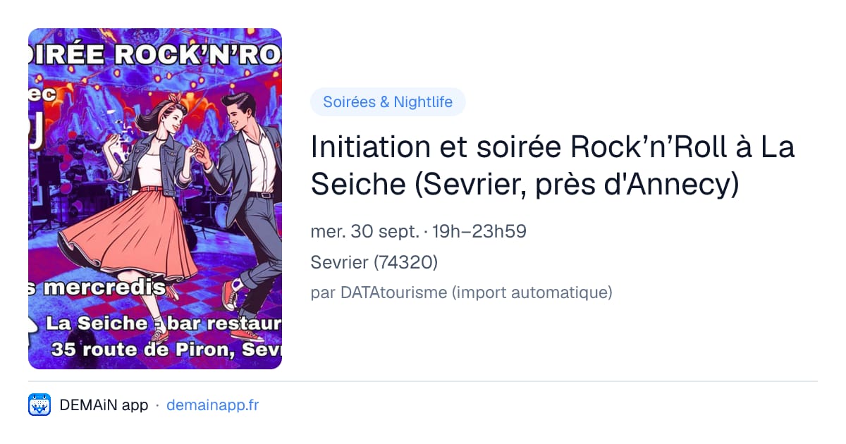 Initiation et soirée Rock’n’Roll à La Seiche (Sevrier, près d'Annecy) — Sevrier