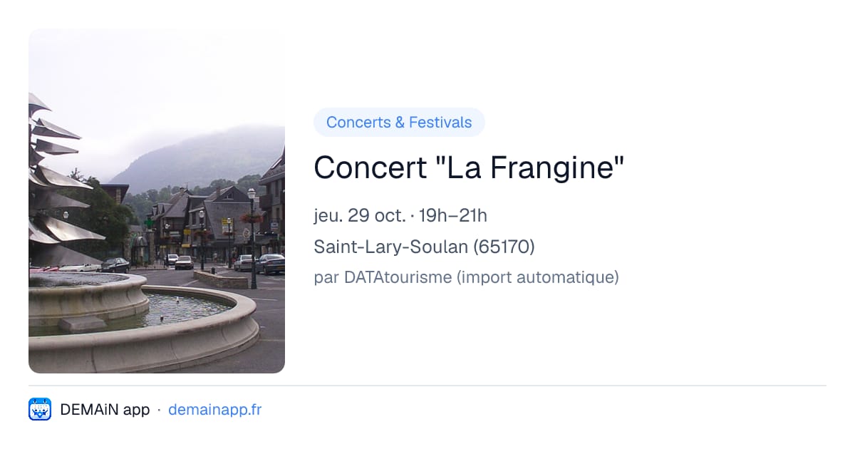 Concert "La Frangine" — Saint-Lary-Soulan