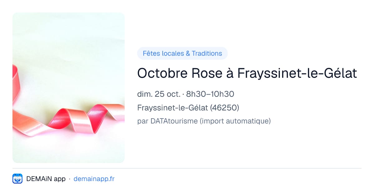 Octobre Rose à Frayssinet-le-Gélat — Frayssinet-le-Gélat