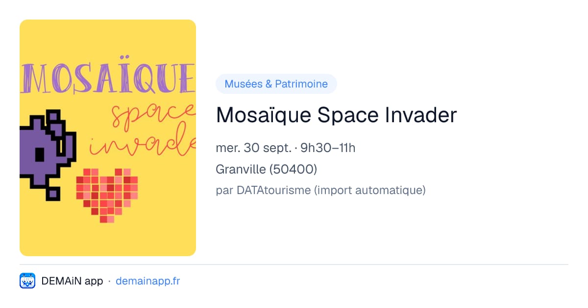 Mosaïque Space Invader — Granville